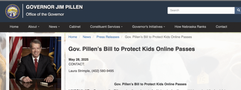 Nebraska Passes Bold Child Privacy Law